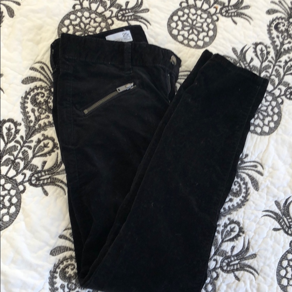 Gap velvet moto pants